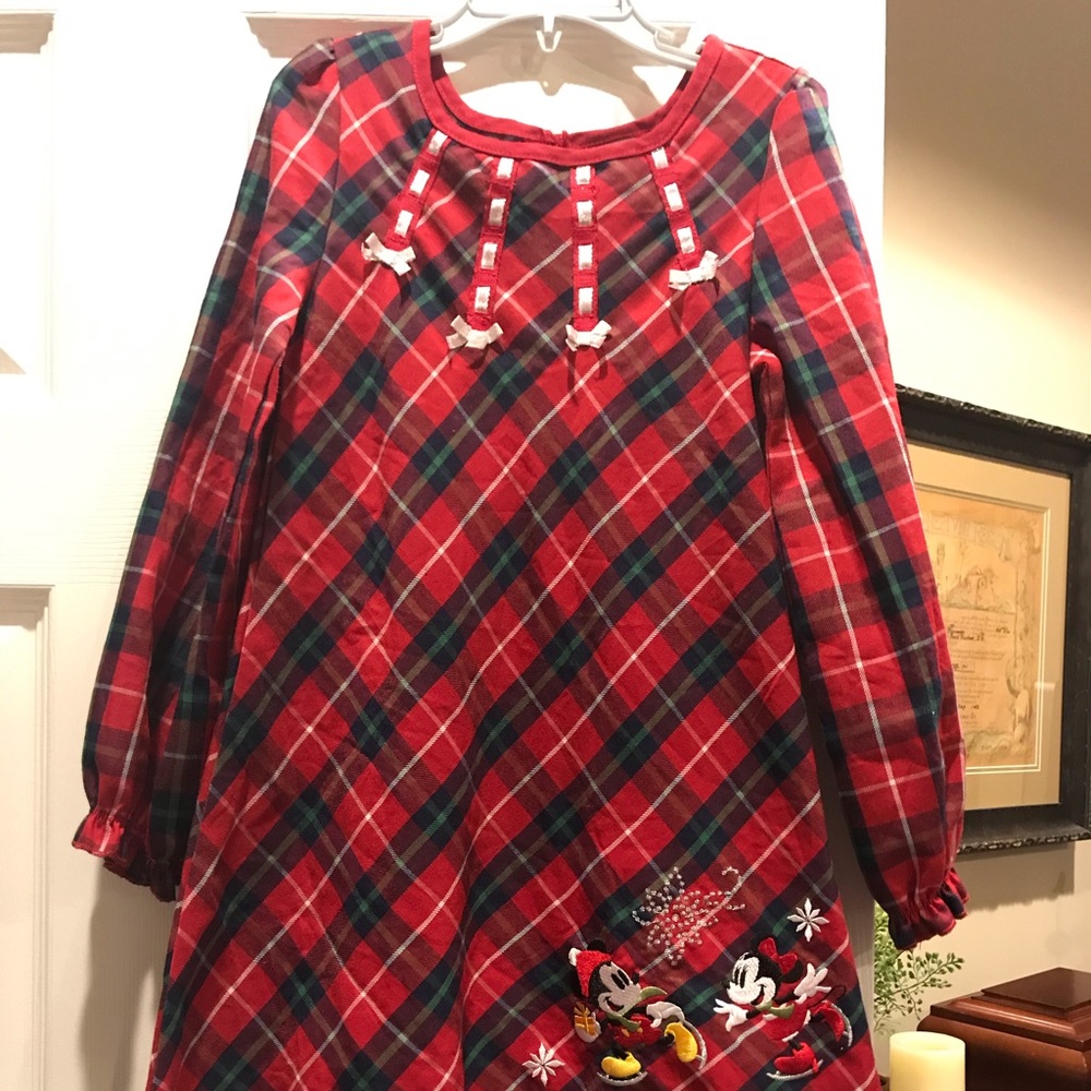 Girls Disney holiday plaid nightgown 5/6